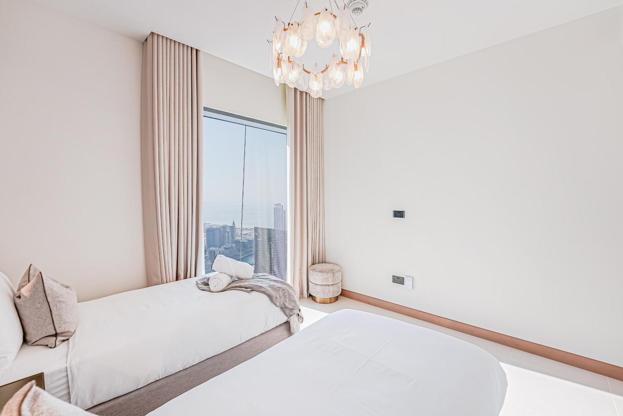 Apartmán Modern 2Br High Floor Haven In Vida Dubai Marina Exteriér fotografie