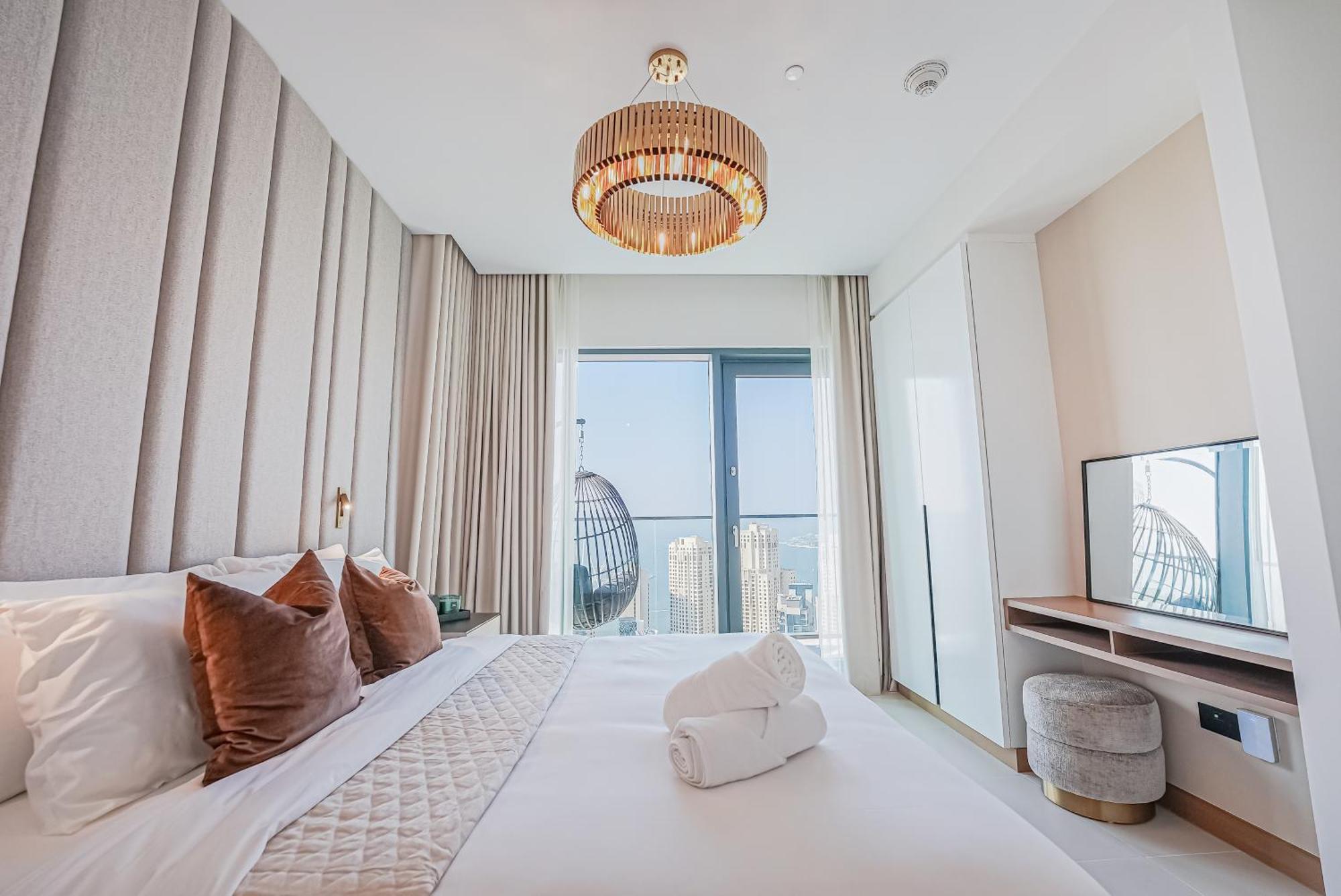 Apartmán Modern 2Br High Floor Haven In Vida Dubai Marina Exteriér fotografie
