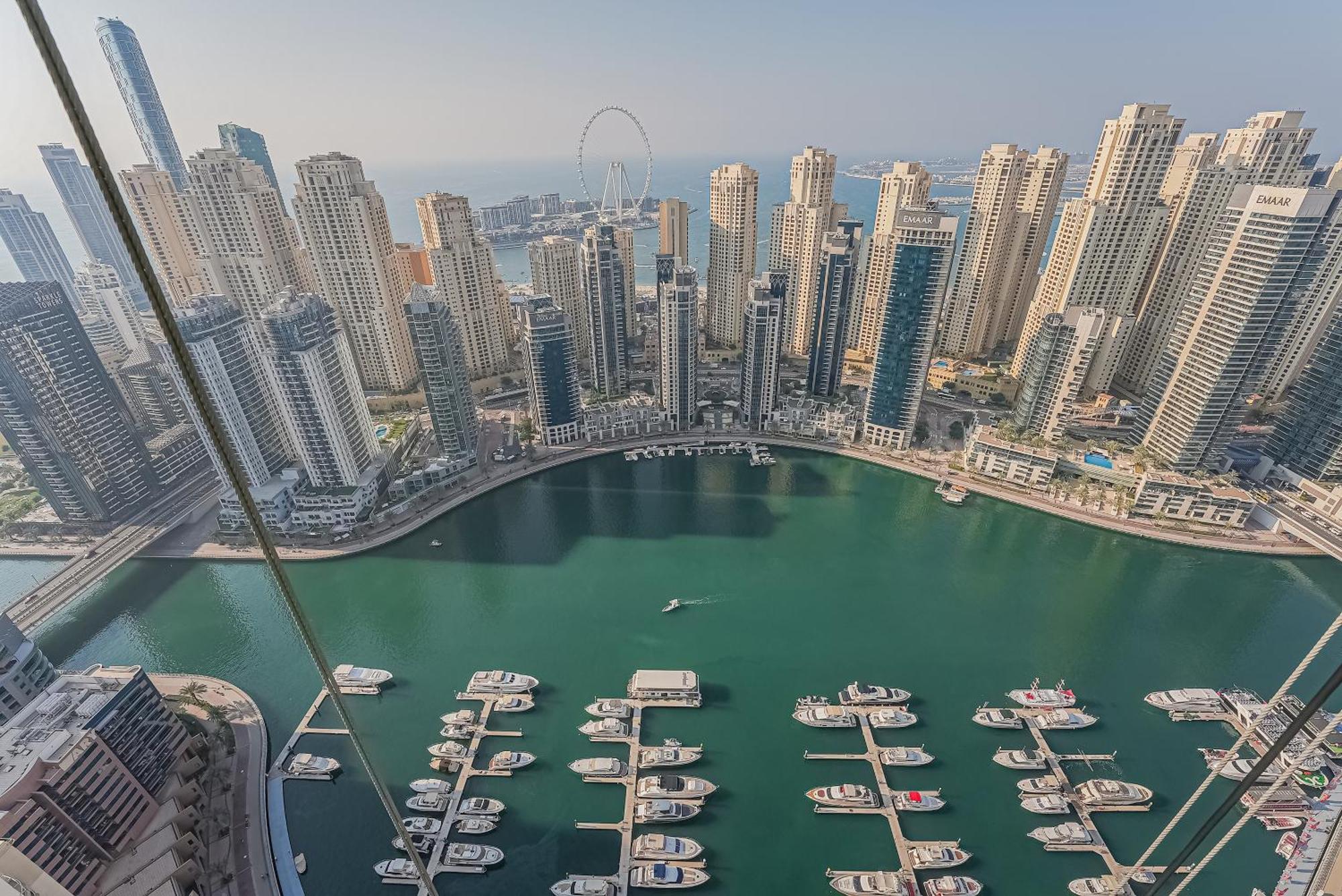 Apartmán Modern 2Br High Floor Haven In Vida Dubai Marina Exteriér fotografie