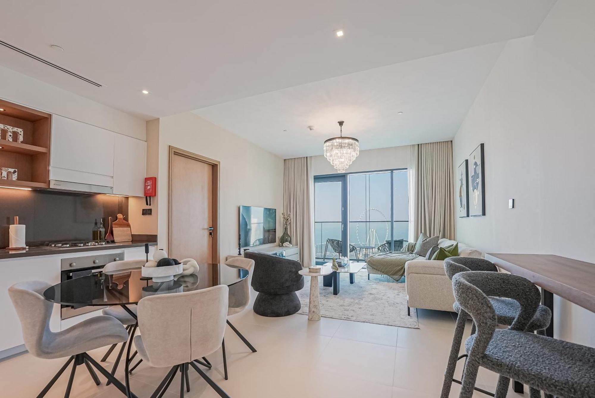 Apartmán Modern 2Br High Floor Haven In Vida Dubai Marina Exteriér fotografie