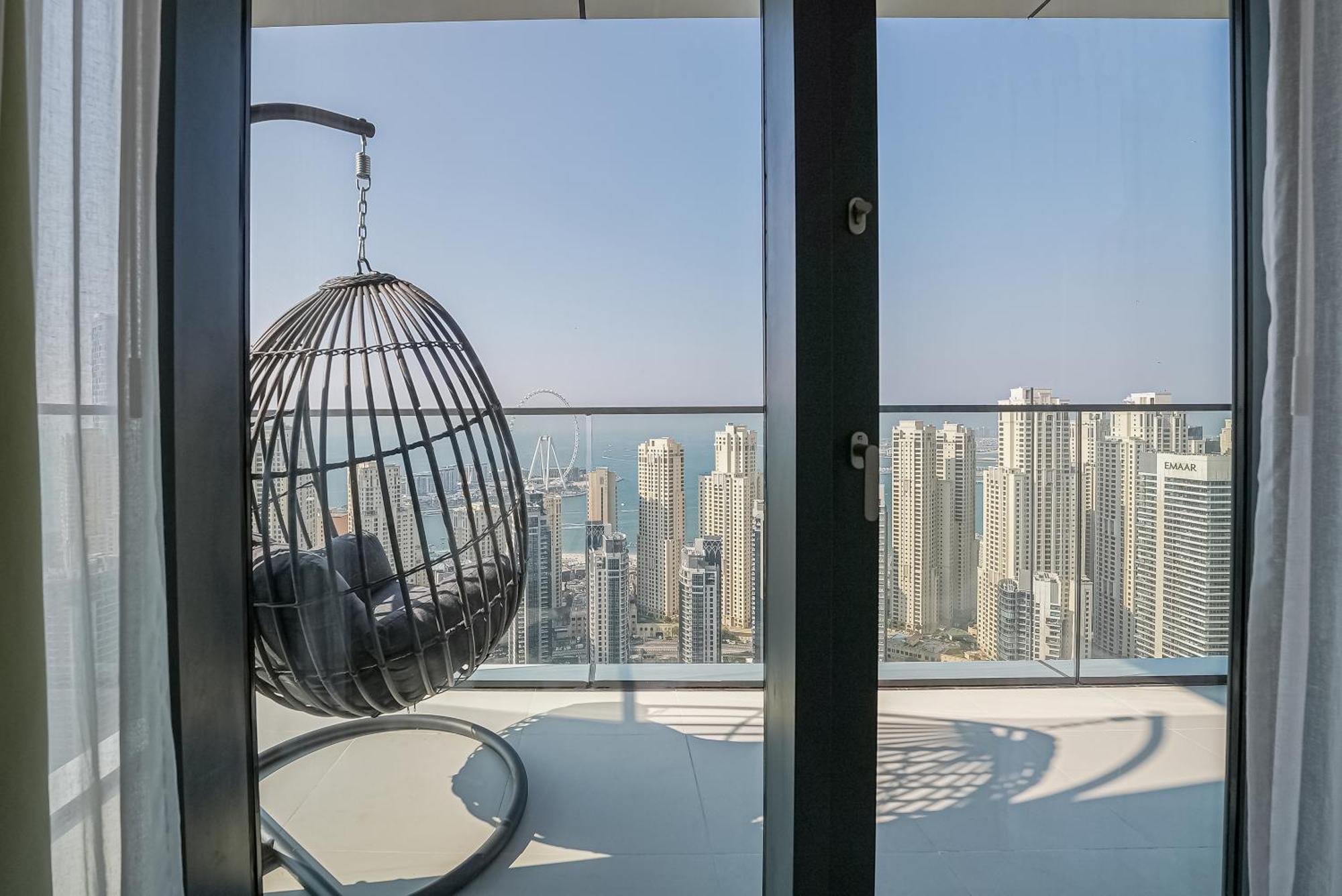 Apartmán Modern 2Br High Floor Haven In Vida Dubai Marina Exteriér fotografie