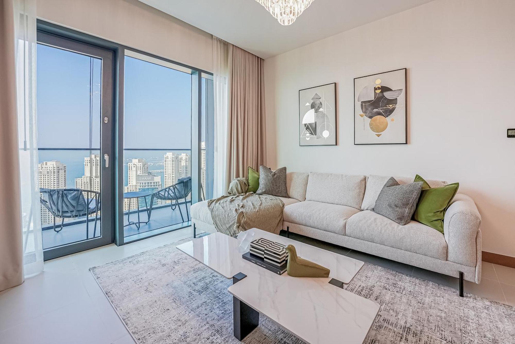 Apartmán Modern 2Br High Floor Haven In Vida Dubai Marina Exteriér fotografie