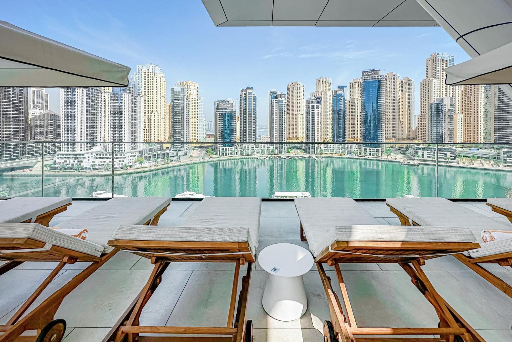 Apartmán Modern 2Br High Floor Haven In Vida Dubai Marina Exteriér fotografie