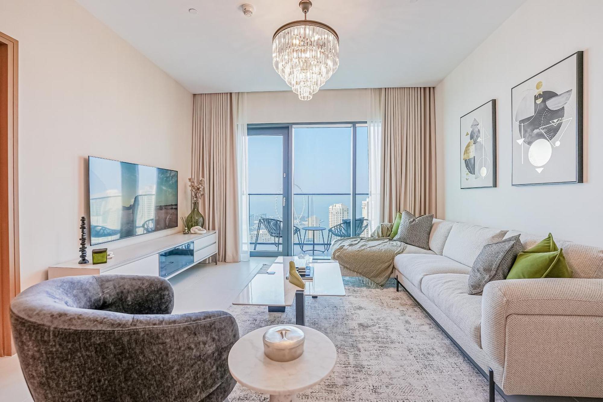 Apartmán Modern 2Br High Floor Haven In Vida Dubai Marina Exteriér fotografie